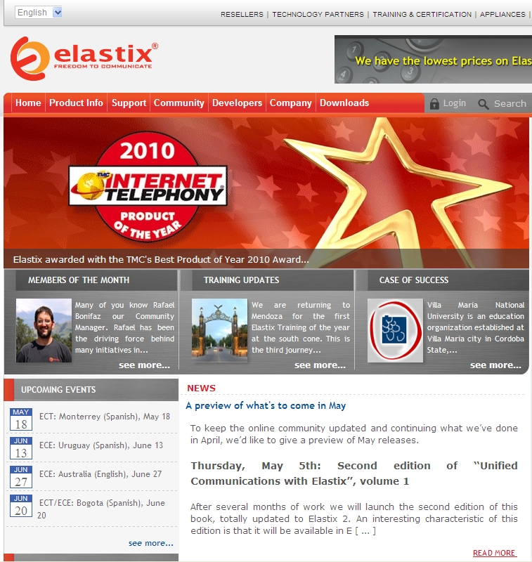 Elastix offical website
