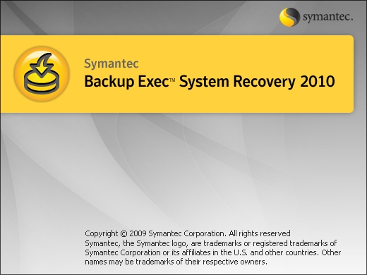 Symantec Backup Exec System Recovery 設定備份