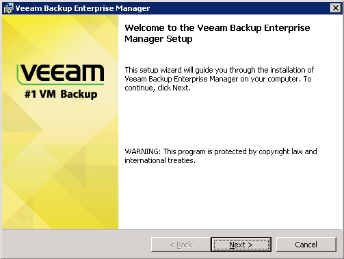 Veeam Backup Enterprise Manager Installation
