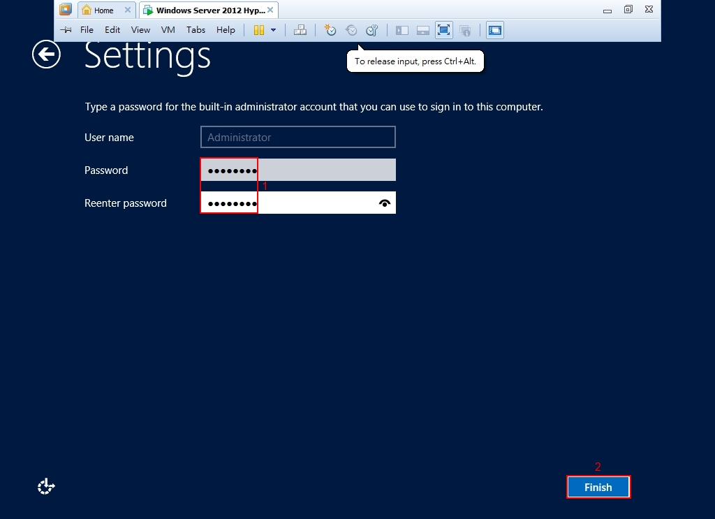 Install Windows 2012 in VMware Workstation