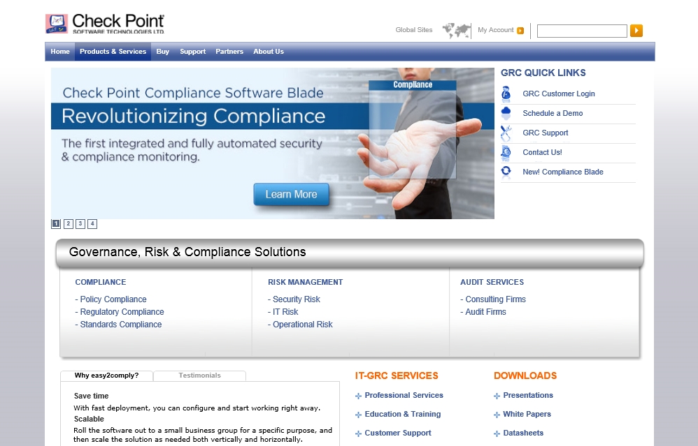 Check Point Compliance Software Blade 銀行簡介