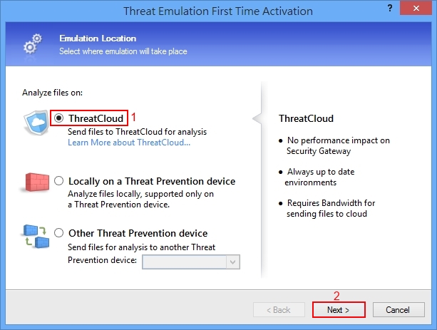 Threat Emulation Software Blade Installation