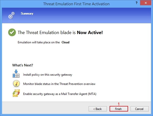 Threat Emulation Software Blade Installation