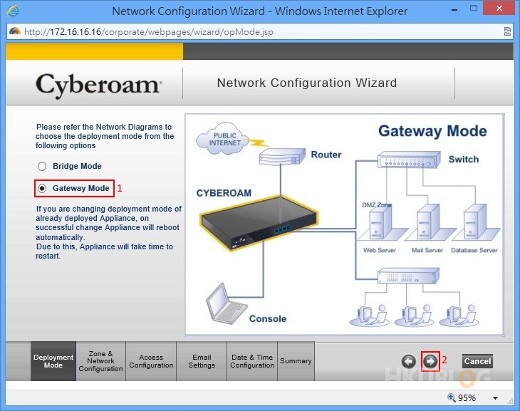 Cyberoam Gateway Mode Configuration