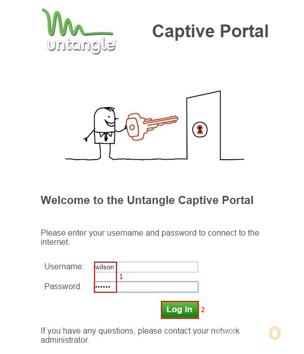 Untangle Captive Portal