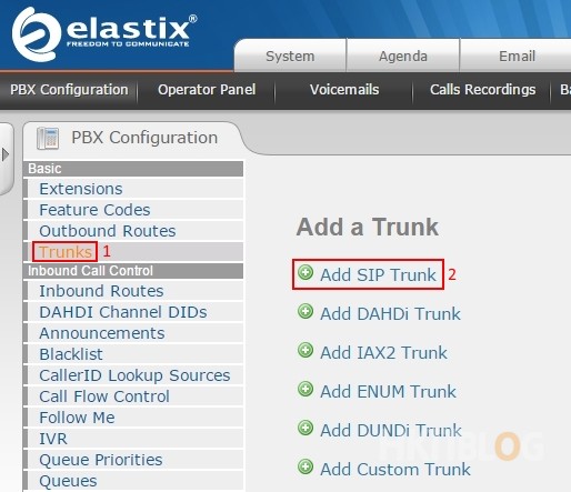Elastix 2.5 SIP Trunk 