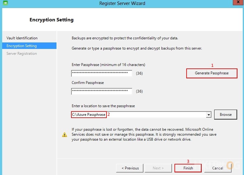 Microsoft Azure Recovery Service - Installation