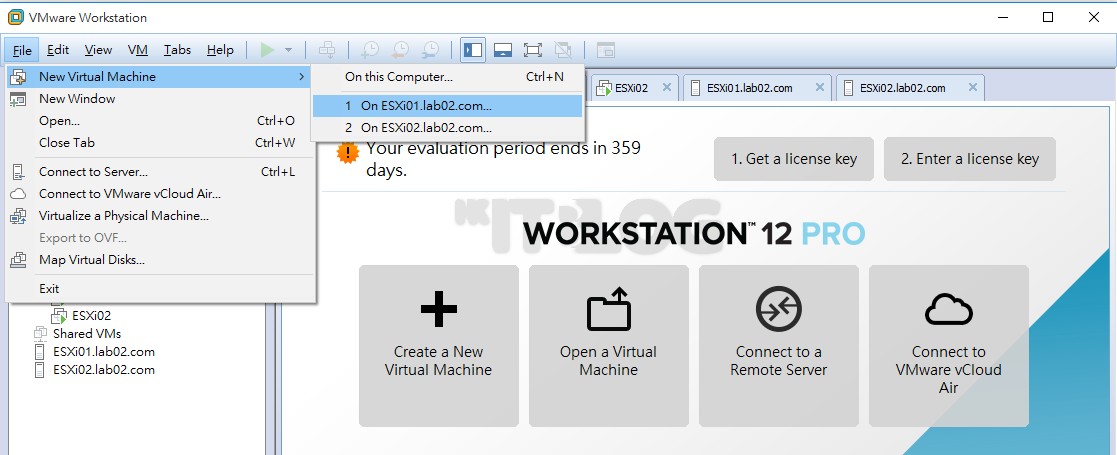 如何實現以 VMware Workstation 管理 ESXi 主機上的虛擬機器？