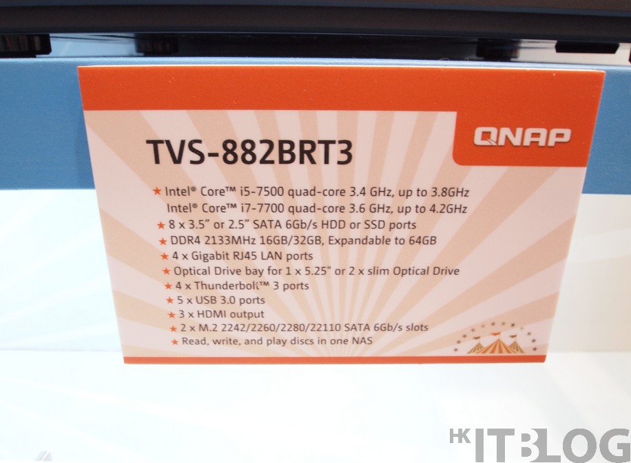 遊走 2017 台北 Computex：QNAP 金色 TS-1277 支援 AMD Ryzen、TVS-1282T3 及 TVS-882BRT3 是媒體公司不二之選